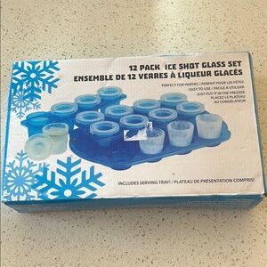 Ice Shot Glass Set with Tray - Blue